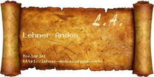 Lehner Andos névjegykártya